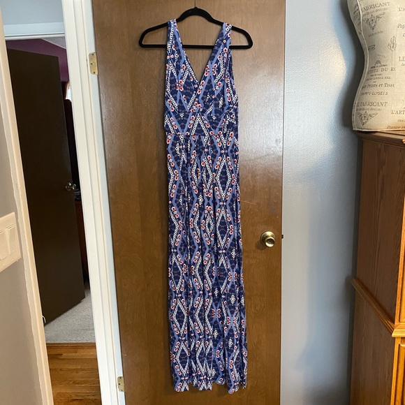 LemonTart Blue Patterned Maxi Dress - Picture 3 of 4